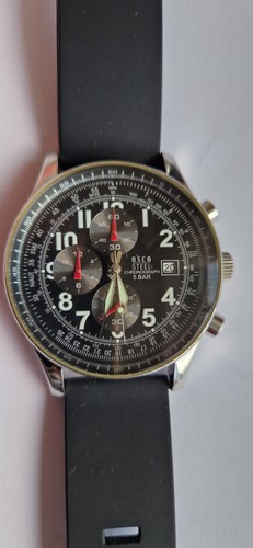 Osco steel chronograph - osco,