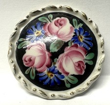 Vintage Porzellan Brosche
