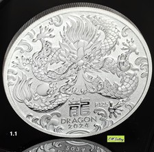 Lunar III Silbermünze Australien Drache 1oz 999,9er Silber 2024