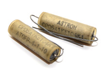 Pair of PIO Tone Capacitor by Astron type CPO5A1, 0.1 μF / 400 V, sim. Vitamin Q