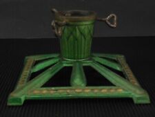 antik Tisch Christbaumständer Metall grün gold schwer klein HBT 8,3x15x15 570 Gr