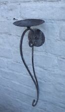 Dekorativer Wandkerzenhalter, Wandleuchter, Eisen, antikgrau, Landhaus inkkl VK