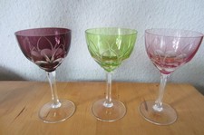 3 Wein Gläser bunt Römer