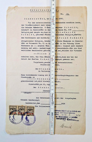 Dinkelsbühl geburtsurkunde - -,