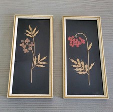 Strohbilder klein blumen - 2x,