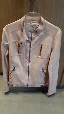Rose farbene Lederjacke Gr. M/38