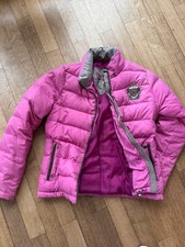 PIKEUER himbeer farbene Daunen Jacke Gr. 76 (40 lang) gut erhalten 