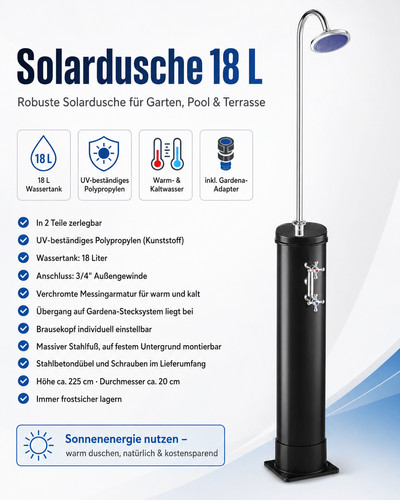 Solardusche 18l gartendusche - solardusche,