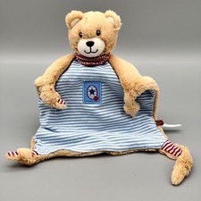Spiegelburg Schmusetuch Teddy-Bär | Schnuffeltuch Baby Glück | blau weiß