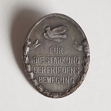 DDR Abzeichen Verdienstplakette des Friedensrates 900er Silber