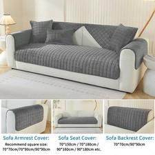 D Universell Unifarben Sofaüberwurf Sofabezüge Sofaschoner Couchbezug Rutschfest