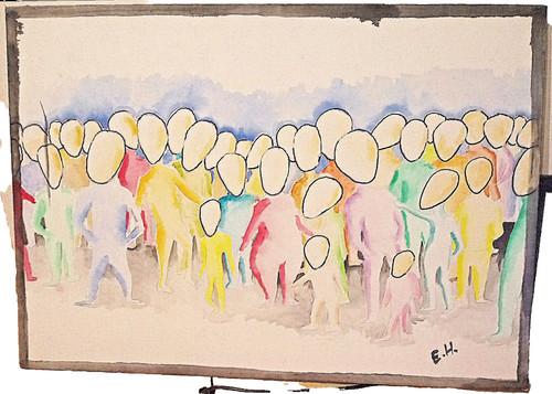 Gemälde aquarell acryl - gemälde, in
