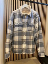 Hollister-Hemdjacke mit Sherpa-Futter, kariert, Größe XL