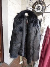 5610 Fashionable Weste, Größe: XL Schwarz Lederimitat mit Kunstfell