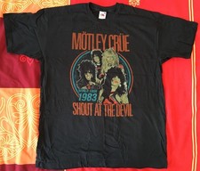 MÖTLEY CRÜE World Tour 1983 T-SHIRT Schwarz HEAVY METAL *Gr. L*  GLAM ROCK Black