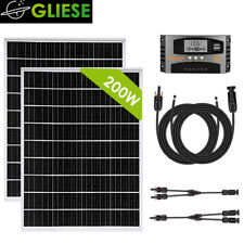 200W Solarpanel Monokristallines Solarmodul Set für Haus Balkon Boot Wohnmobil