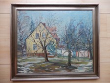 Maler und Grafiker Horst Seidelmann - DDR Haus - Ölbild