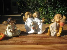 3(4) ENGEL-Putten-SIMONETTI-Handarbeit-Weihnachten-Sammlung-Figur-Statue-Italy