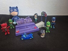 Pj Mask Fan Paket Rennbahn mit Licht, Figuren, Plüschtier, Fingerpuppe, Rucksack
