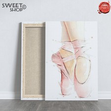 GEMÄLDE SCHUHE ROSA TÄNZERIN