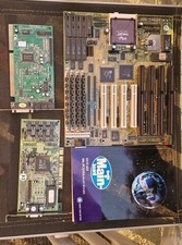 HOT-433 486 PCI/ISA Mainboard Retro + S3 Videocard + ALS200 Audio + Heft /  DX4