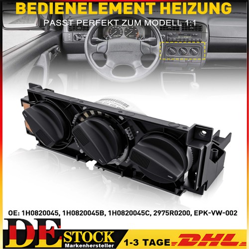 Heizungsbedienteil und blende - und,