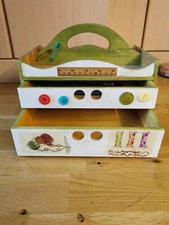 kleines Nähkistchen aus Holz mit lustigem Dekor (Serviettentechnik und mehr)