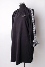 ?Lagenlook Rainbow schönes Kleid schwarz Schleife Brosche Gr. 46 48 Neu schwarz