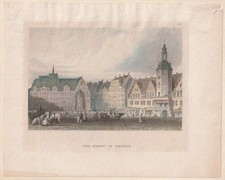 c1850 Der Markt in LEIPZIG