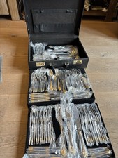 SBS Solingen Besteckset 12 Personen, 124 Teile Unbenutzt! Mit Fischbesteck