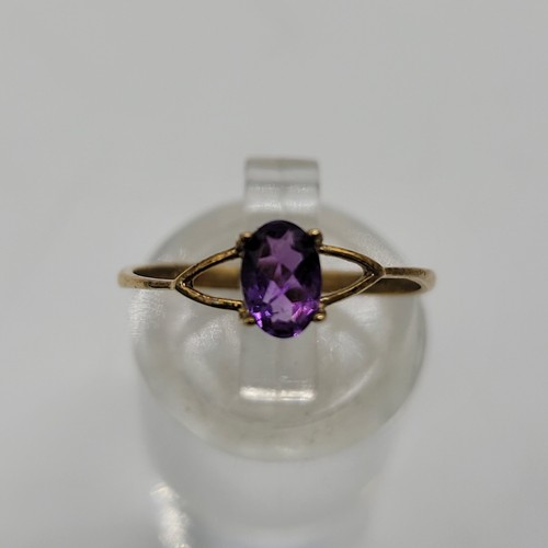 Ovaler amethyst ring kt - ovaler,