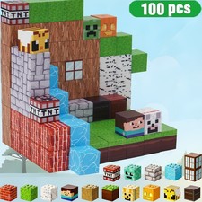 Magnetische Bausteine Bauspielzeug 100 Pcs Magnetbausteine für Jungen & Mädchen