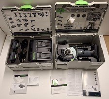 FESTOOL 2xAKKU SET,Lad + FREIHANDTRENNSYSTEM DSC-AGC 18-125 FH LI EB-BASIC[27_2]