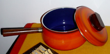 Silit Emaille! (Fondue) Topf  70er orange Vintage alle Herdarten inkl Induktion!