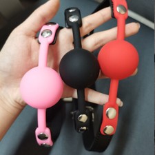 Weiche Silikon Gag Ball Offener Mund Gag BDSM Bondage Mund Ball Frau Paare NEU
