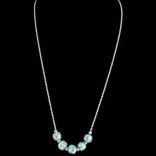 Murano glas halskette hellblau - glas,