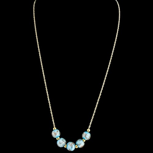 Murano glas halskette - halskette, hellblau