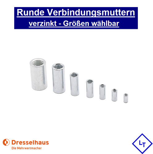 Gewindemuffen rund langmutter - rund,