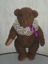 Teddybär, handgemacht, handmade, 38 cm, braun, mit Stimme, vitrinenneu