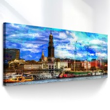 Leinwand Bild Hamburg Panorama