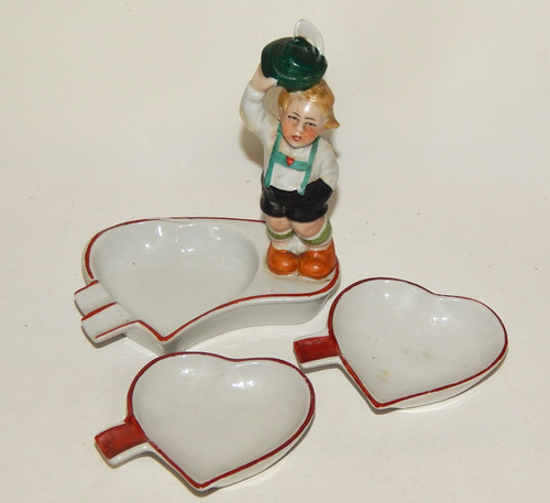 Porzellan ascher herzform set - porzellan,