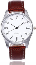 Herren Uhr Flache Analog Quarz