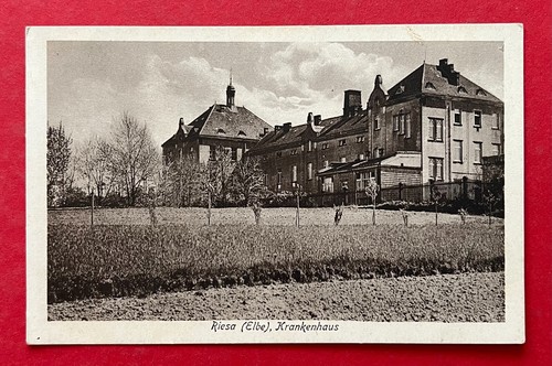 Riesa 1925 krankenhaus - ak,