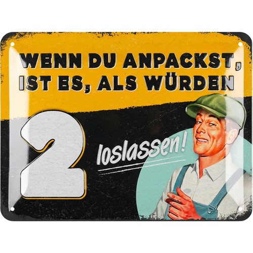 Retro blechschild werkstatt - blechschild,