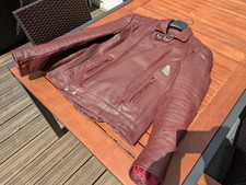 Krawehl True Vintage Motorrad Lederjacke Gr 50 L Oxblood Rot Bordeaux Bikerjacke