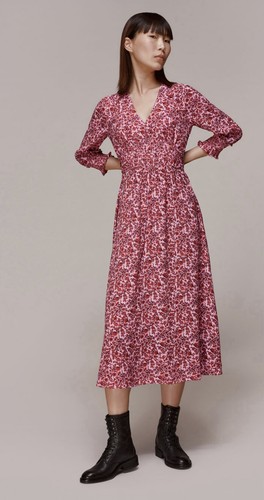 Whistles midikleid rosa rot - rosa,