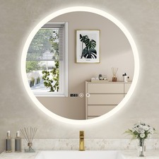 LED Badezimmerspiegel Rund Badspiegel mit Beleuchtung φ50/60/70cm Beschlagfrei