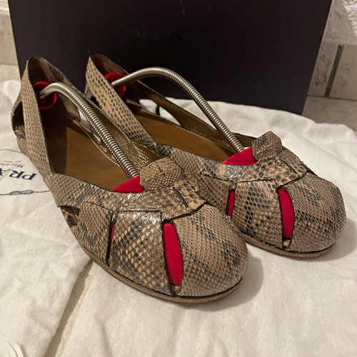 Prada ballerinas pythonleder - prada,