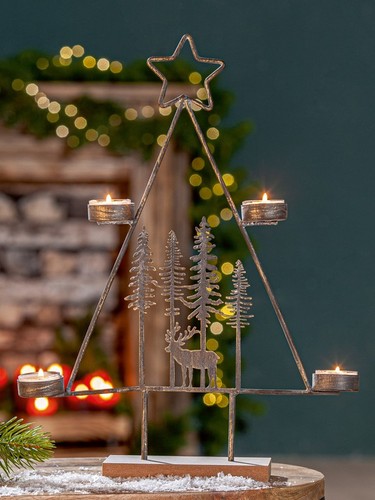 Teelichthalter tannenbaum - teelichthalter,