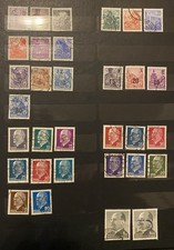 Briefmarken DDR Dauerserie Satz Überdruck und Satz Walter Ulbricht mit 1  MDN un